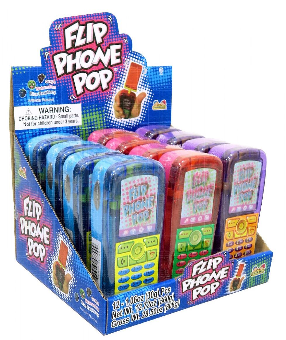 Игрушка конфета Flip Fhone Pop телефон леденцовая карамель 30 гр