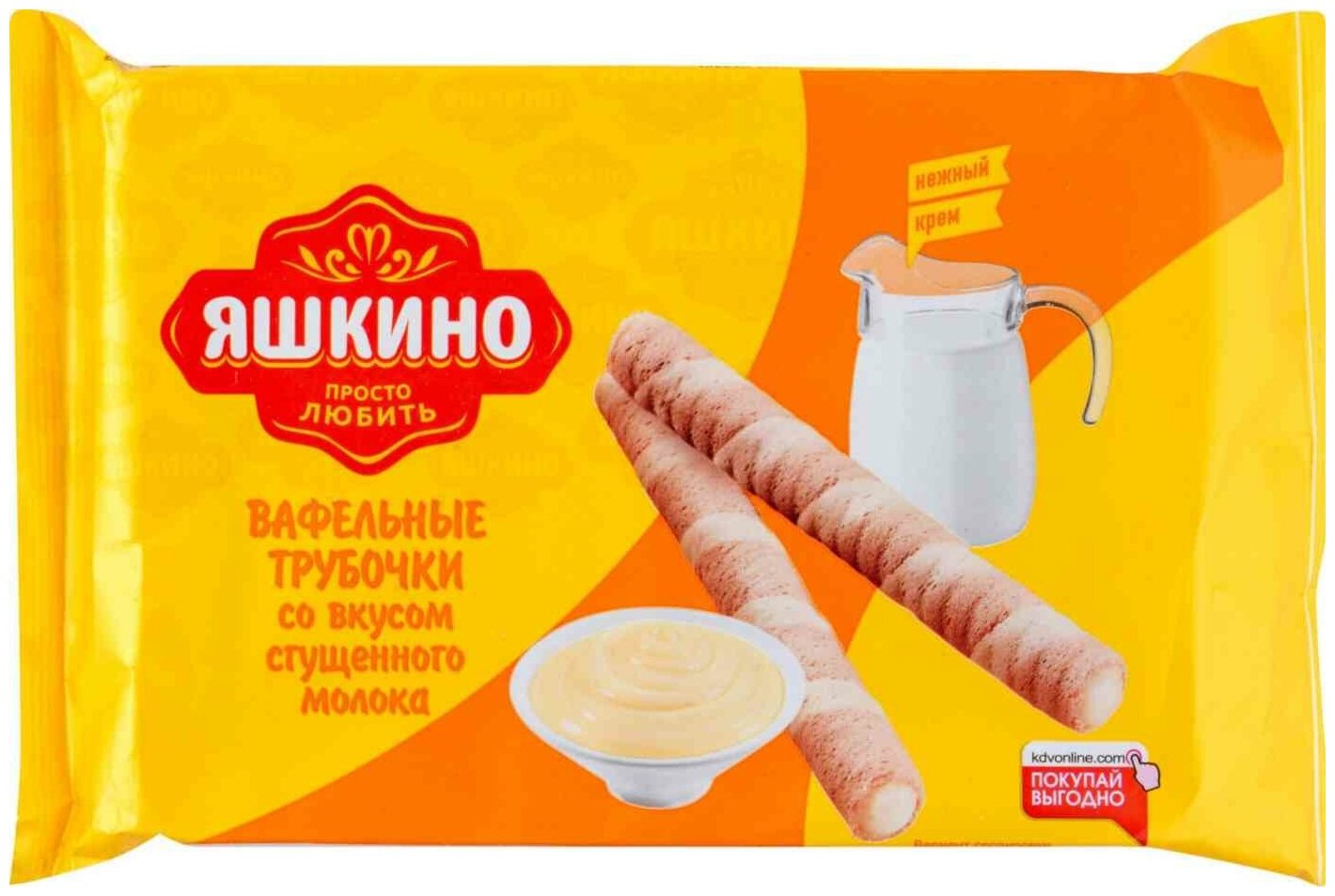 Вафельные трубочки яшкино со вкусом сгущеного молока, 190 г купить с  доставкой по низкой цене в интернет-магазине Мармеладница