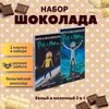Набор детского бельгийского шоколада (белый + молочный): Рик, Морти, ручной работы, детский, подарочный, 2х100 гр. - вкусный подарок на день рождения B.O.G