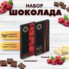 Набор шоколада, 2 плитки по 100 гр: (Малиновый + Темный 65%), ручной работы. B.O.G