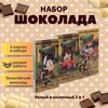 Набор детского бельгийского шоколада (белый + молочный) Гравити Фолз: Диппер, Мэйбл, Диппер и Мэйбл, ручной работы, детский, подарочный, 3х100 гр. - вкусный подарок на день рождения B.O.G