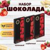 Набор шоколада, 3 плитки по 100 гр: (Малиновый + Малиновый + Клубничный), ручной работы. B.O.G