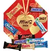 Подарочный набор Minis Mix, Большой набор шоколадных конфет Snickers, Twix, Bounty, Milky Way, Mars, 262 г