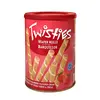 TWISTIES Вафельные трубочки с клубничным кремом ж/б 400 грамм Греция