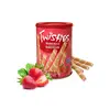TWISTIES Вафельные трубочки с клубничным кремом ж/б 400 грамм Греция, изображение 2