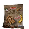 Кокосовые роллы (вафельные трубочки) из рисовой муки со вкусом Банана, Kaset, 40г