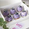 Капкейки с декором из ягод голубики (набор 6 шт.)