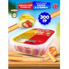 Мармелад жевательный DAMLA Банан-Клубника (бокс 300гр) конфеты Tayas. Кислые ленточки в обсыпке, халяль.