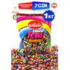 Конфеты 7 CIN CHOCO, Ириски с фруктовой начинкой, покрытые шоколадной глазурью, 7 вкусов, 1 кг (Иран), изображение 10