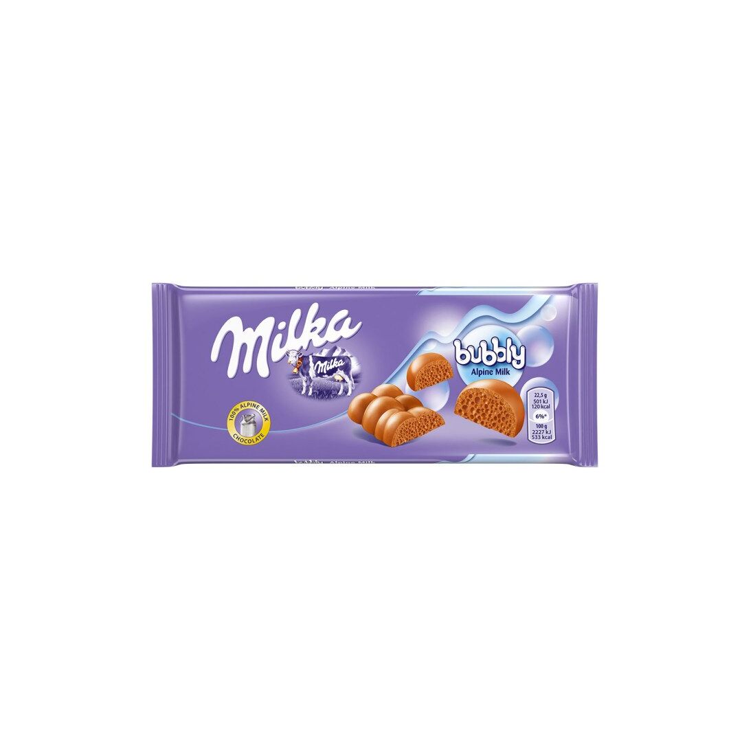 Шоколад Milka Bubbly Alpine milk 90гр