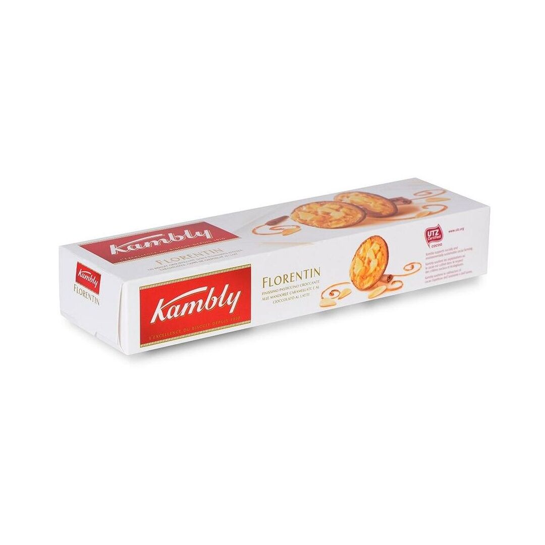 Печенье Kambly "Florentin" с миндалем в карамели и шоколадом 100 г.