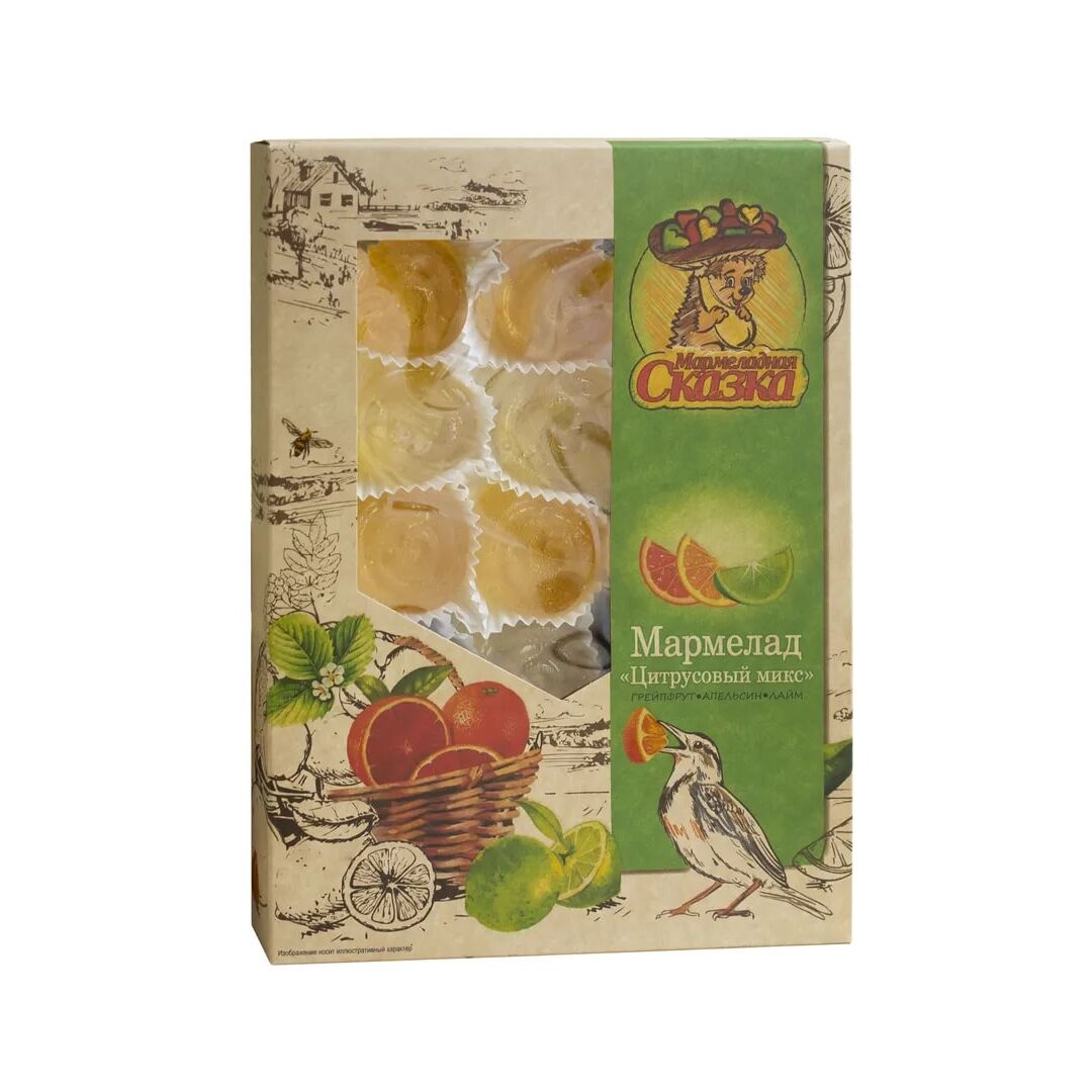 Мармелад натуральный желейный формовой ручной работы для всей семьи "Цитрусовый микс" Мармеладная сказка, 500г, изображение 5