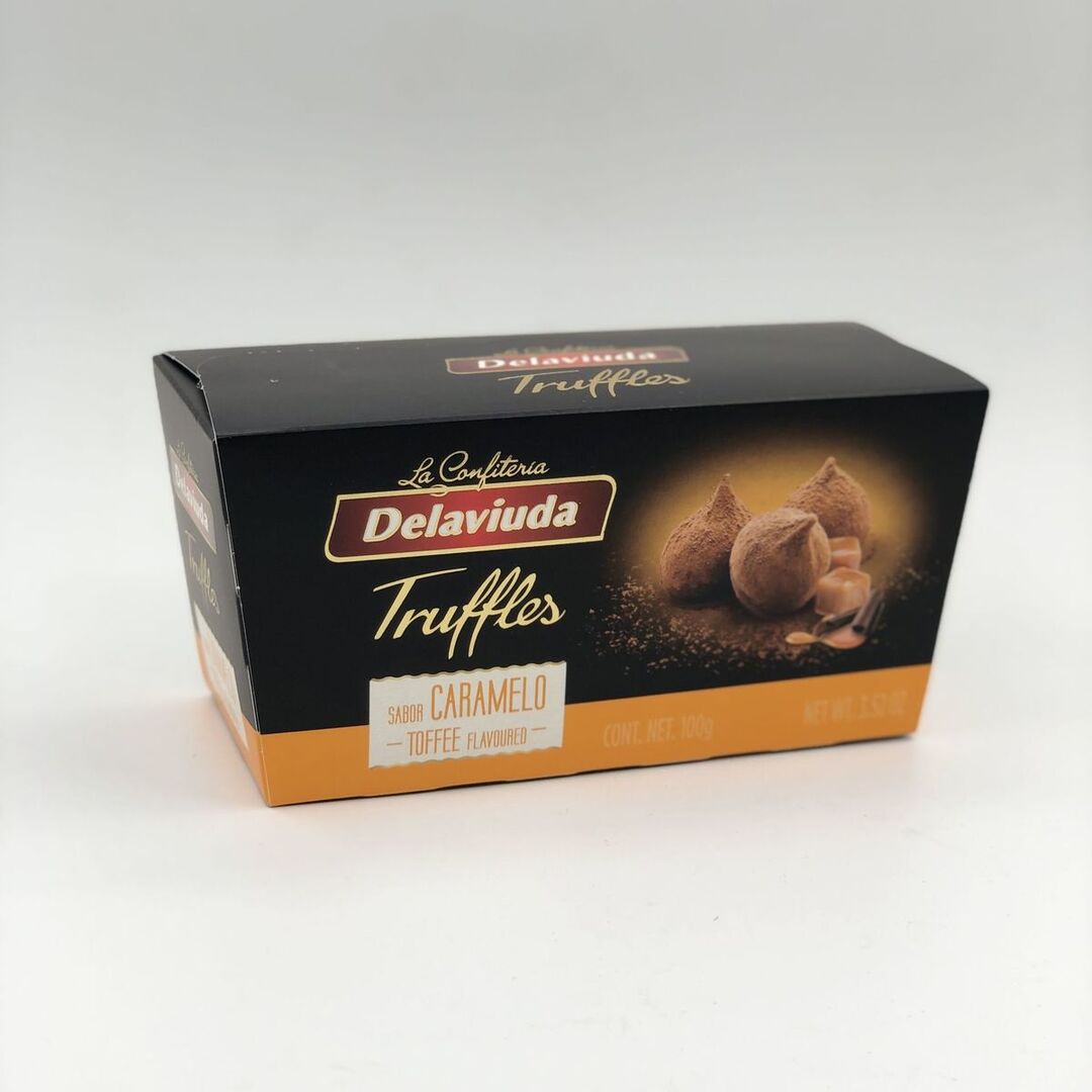 Шоколадные конфеты трюфели с карамелью 100 г, Delaviuda, изображение 2
