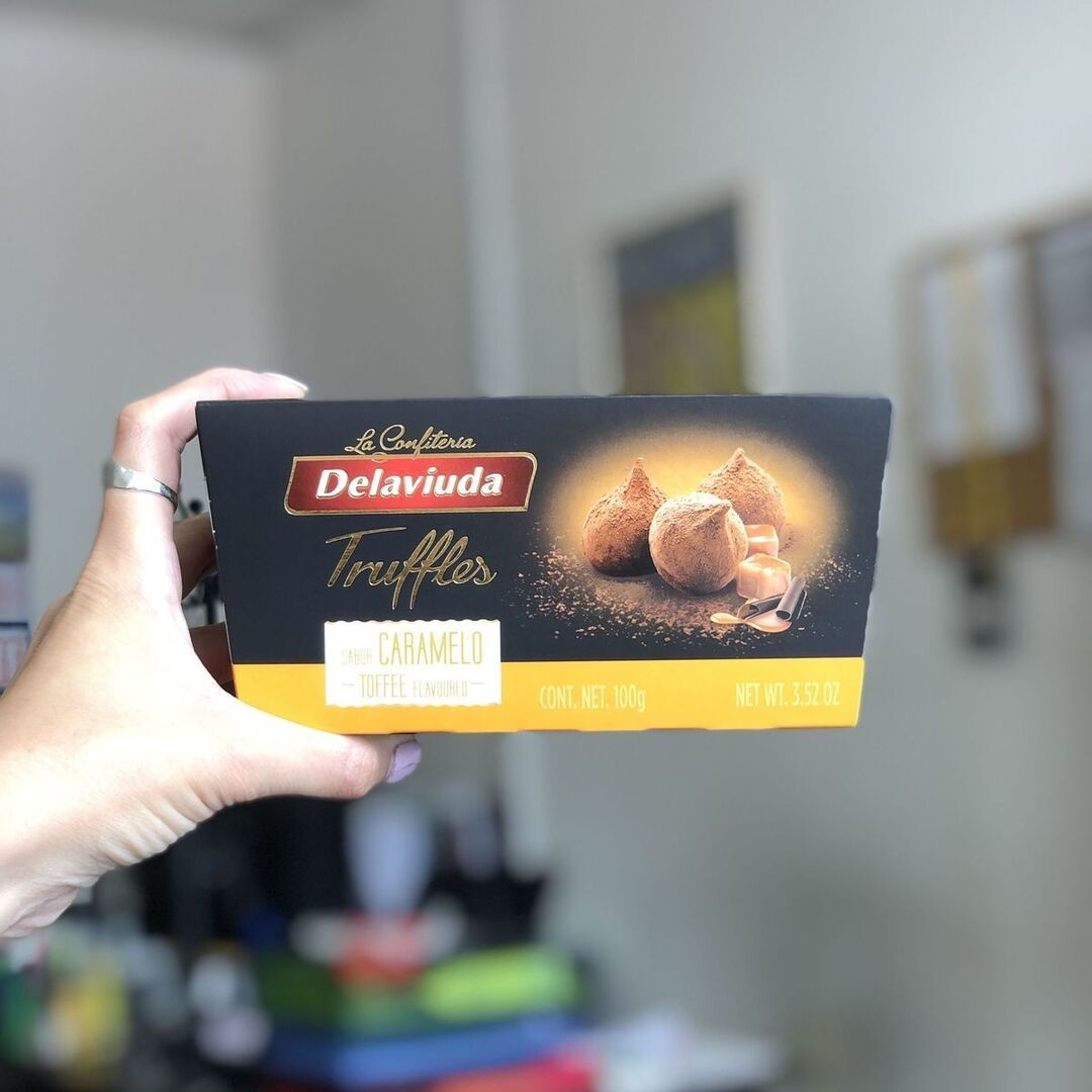 Шоколадные конфеты трюфели с карамелью 100 г, Delaviuda, изображение 3