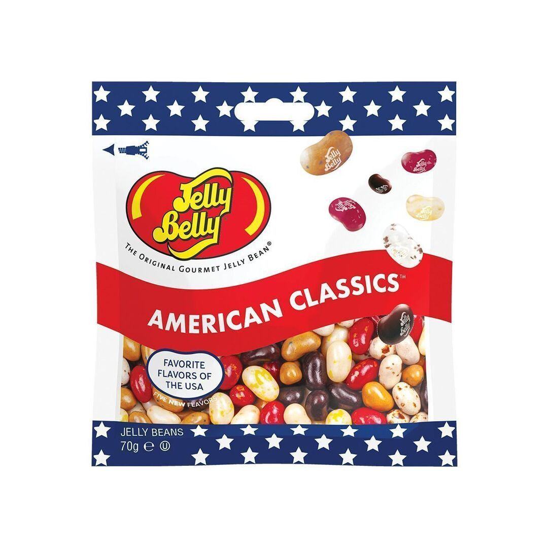 Драже жевательное "Jelly Belly" ассорти Американская классика 70 г пакет