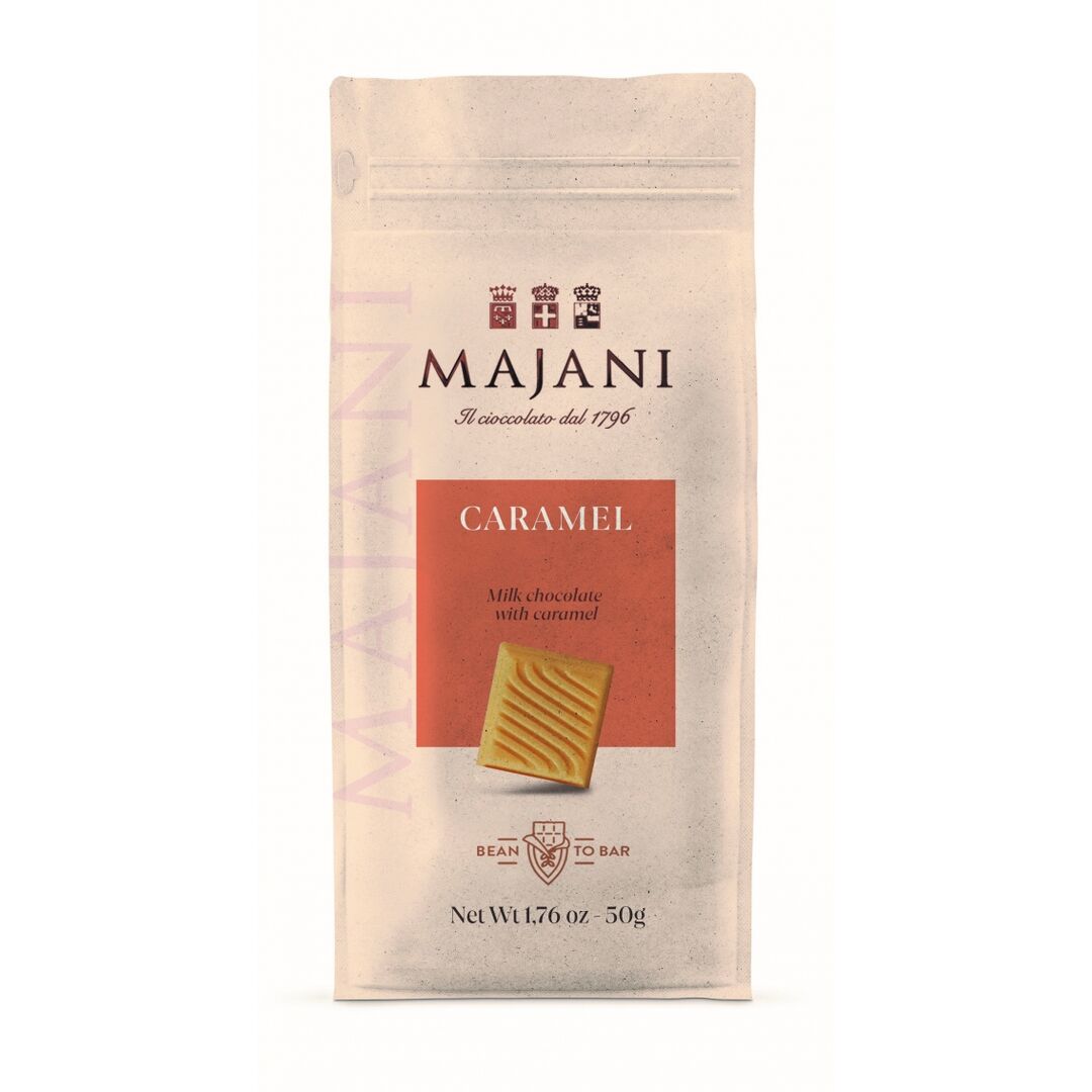 Шоколад белый с карамелью MAJANI 50г