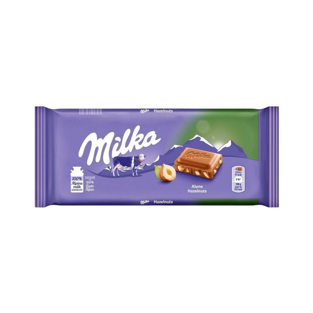 Молочный шоколад Milka Alune hazelnut 100гр