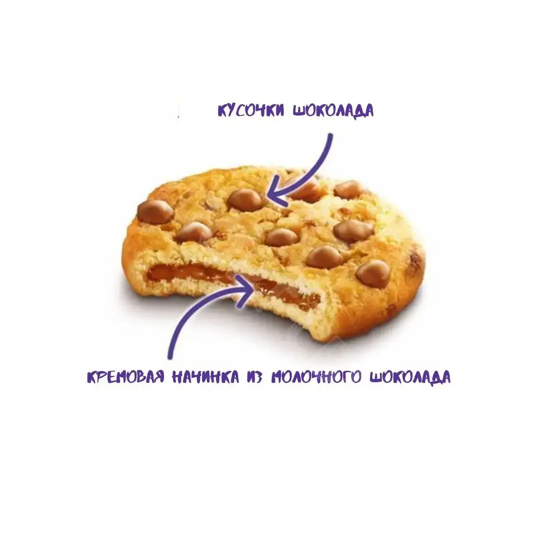 Печенье Milka Sensations(белые) с мягкой шоколадной начинкой 156гр, изображение 3