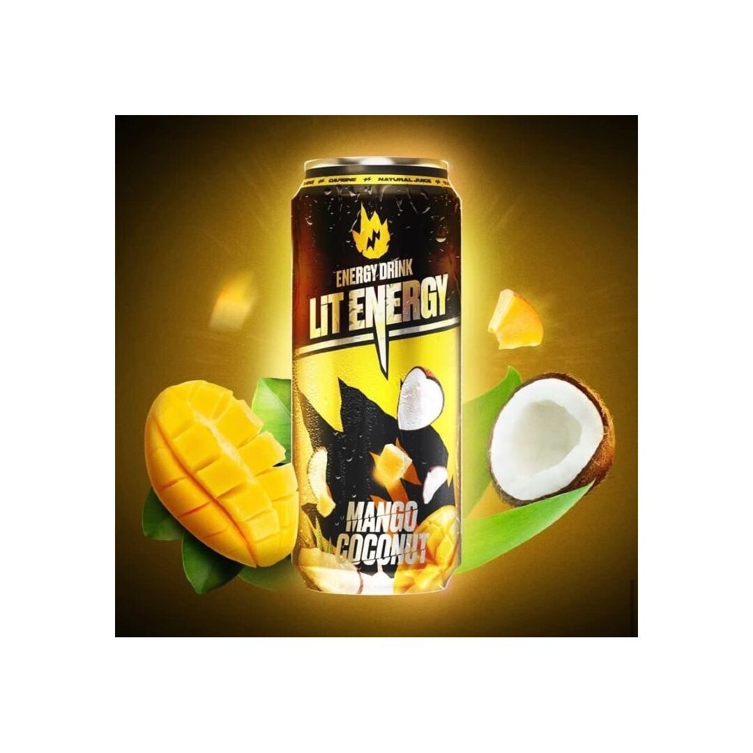 Напиток энергетический Lit Energy Mango-Coconut 450мл, Россия, изображение 2