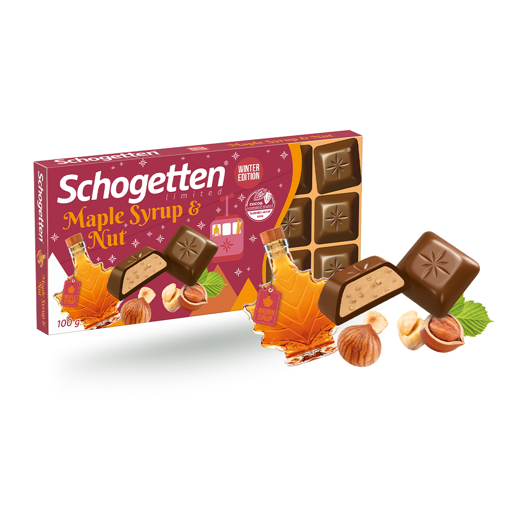 Шоколад Schogetten Maple Syrup & Nut 100гр, изображение 2
