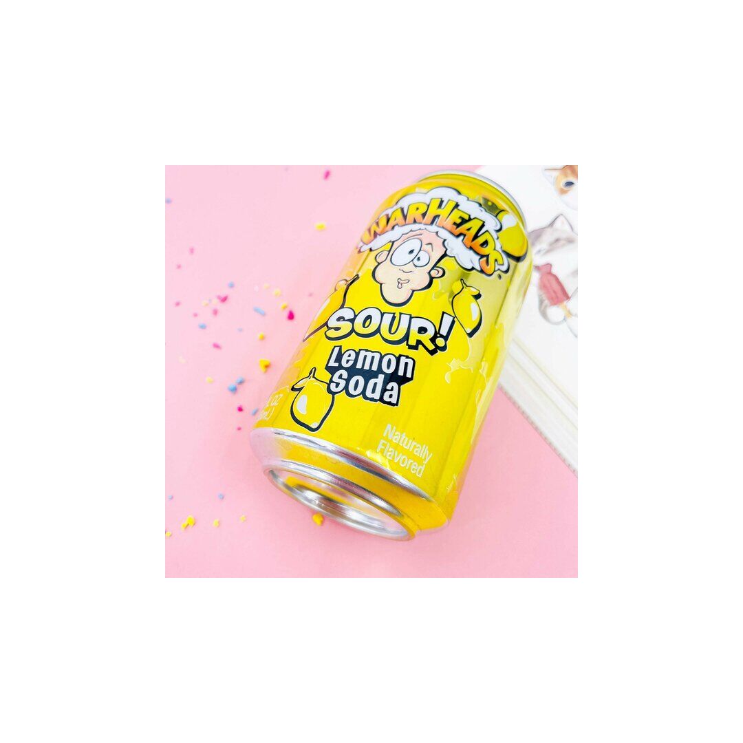 Газированный напиток Warheads Sour Lemon Soda 355мл, США, изображение 2