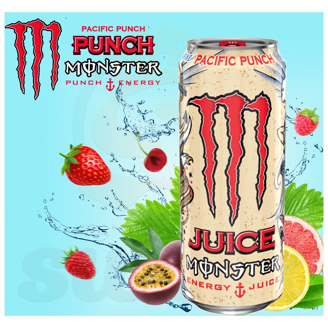 Энергетический напиток Monster Energy Pacific Punch со вкусом тихоокеанского фруктового пунша 500мл, Польша, изображение 2