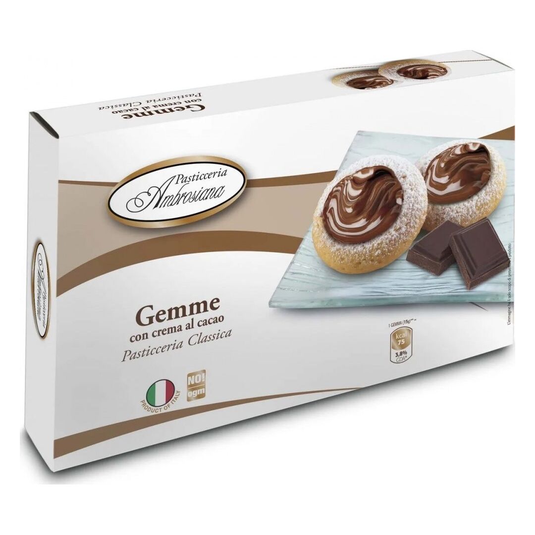 Печенье AMBROSIANA "Джемме" с начинкой какао 140г