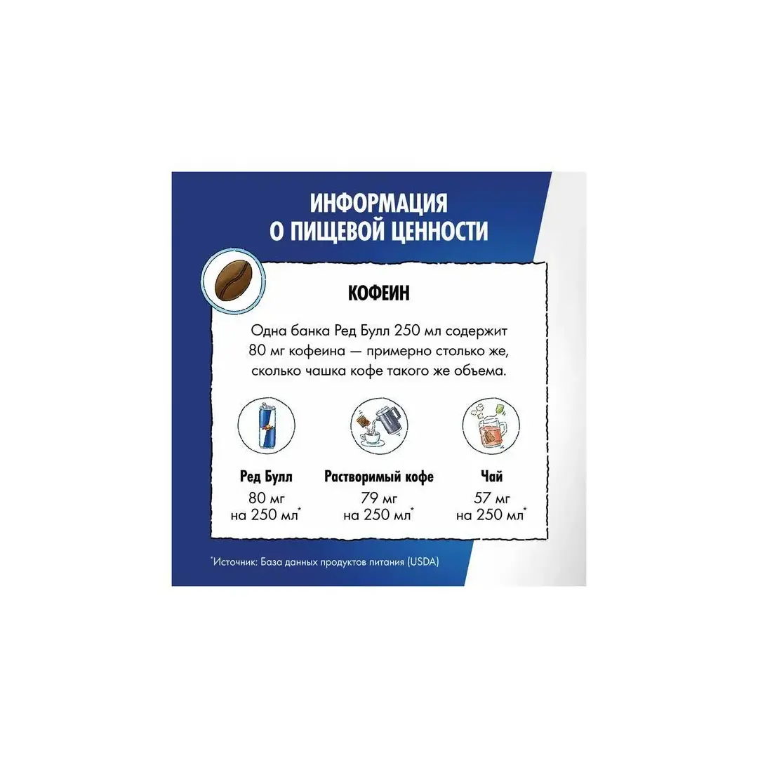 Энергетический напиток Red Bull Blue 250мл, Австрия, изображение 4