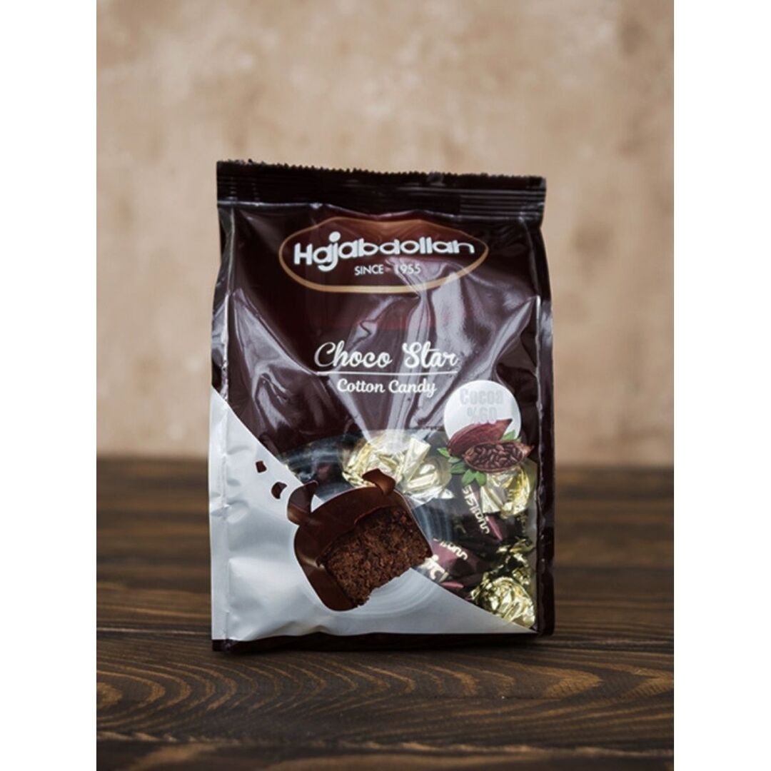 Конфеты HAJABDOLLAH из пишмание со вкусом горького шоколада 60% в шоколадной глазури 180г, изображение 2