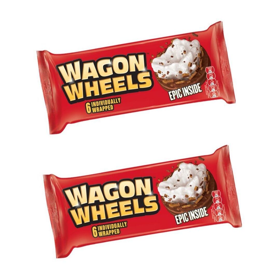 Печенье WAGON WHEELS с суфле покрытое гразурью 216г*2штуки