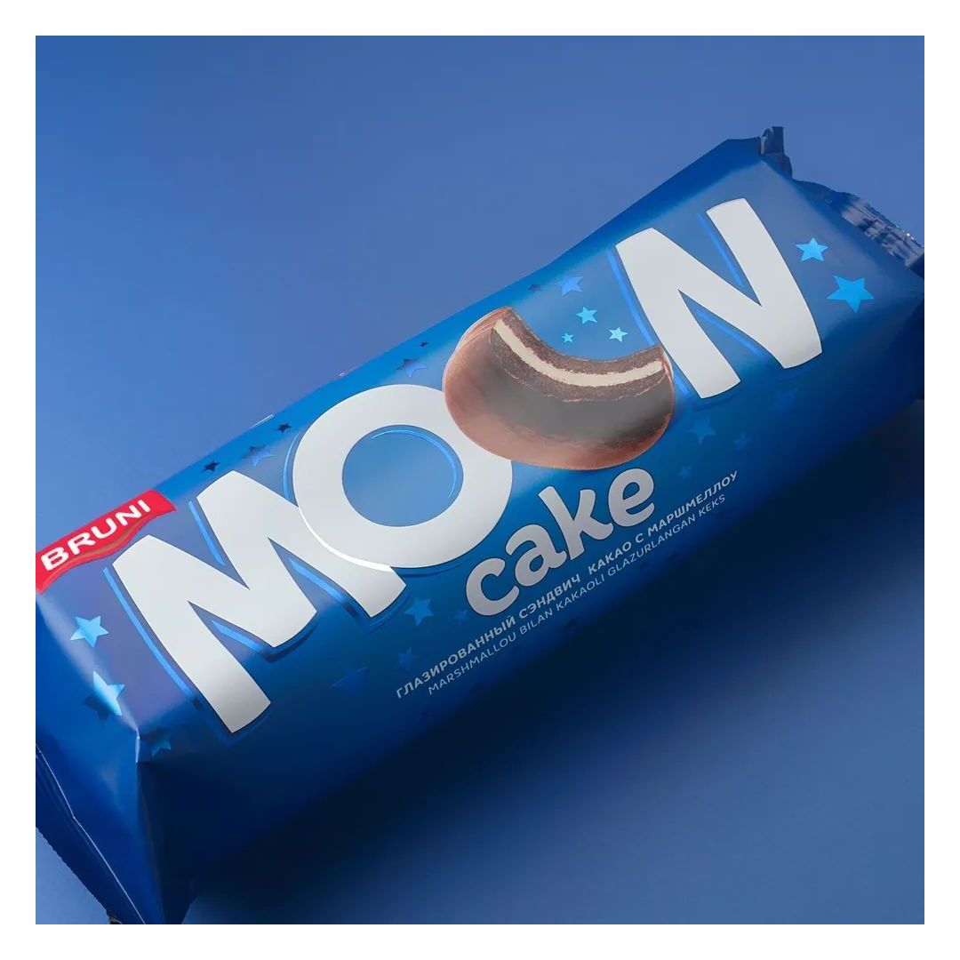 Сэндвич кекс KREMBER MOON CAKE глазированный какао с маршмеллоу 200г*2штуки, изображение 3