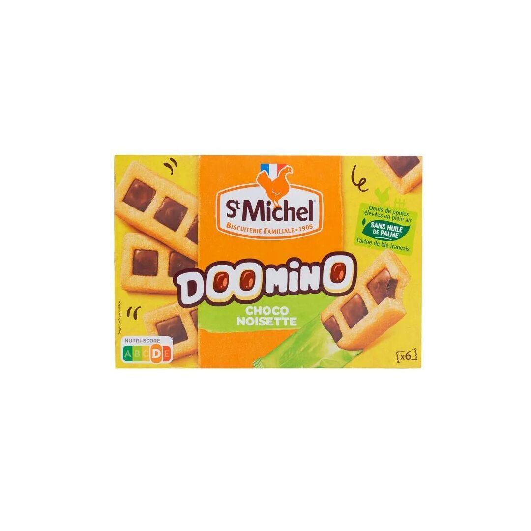 Пирожные StMICHEL DOOMINO с шоколадно-ореховой начинкой БЕЗ ПАЛЬМОВОГО МАСЛА 180г