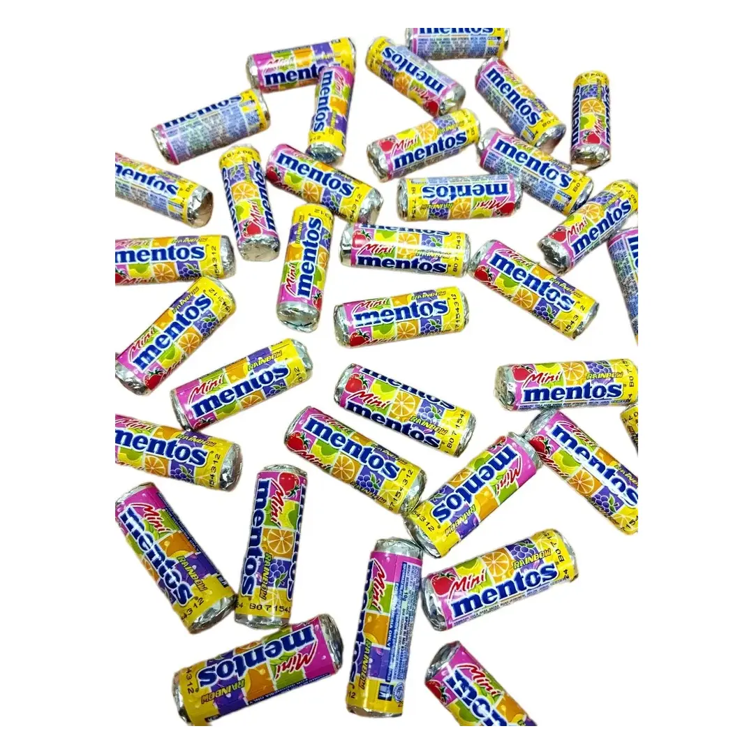 Жевательные конфеты Mentos Roll Mini Rainbow 700г, Индонезия, изображение 2
