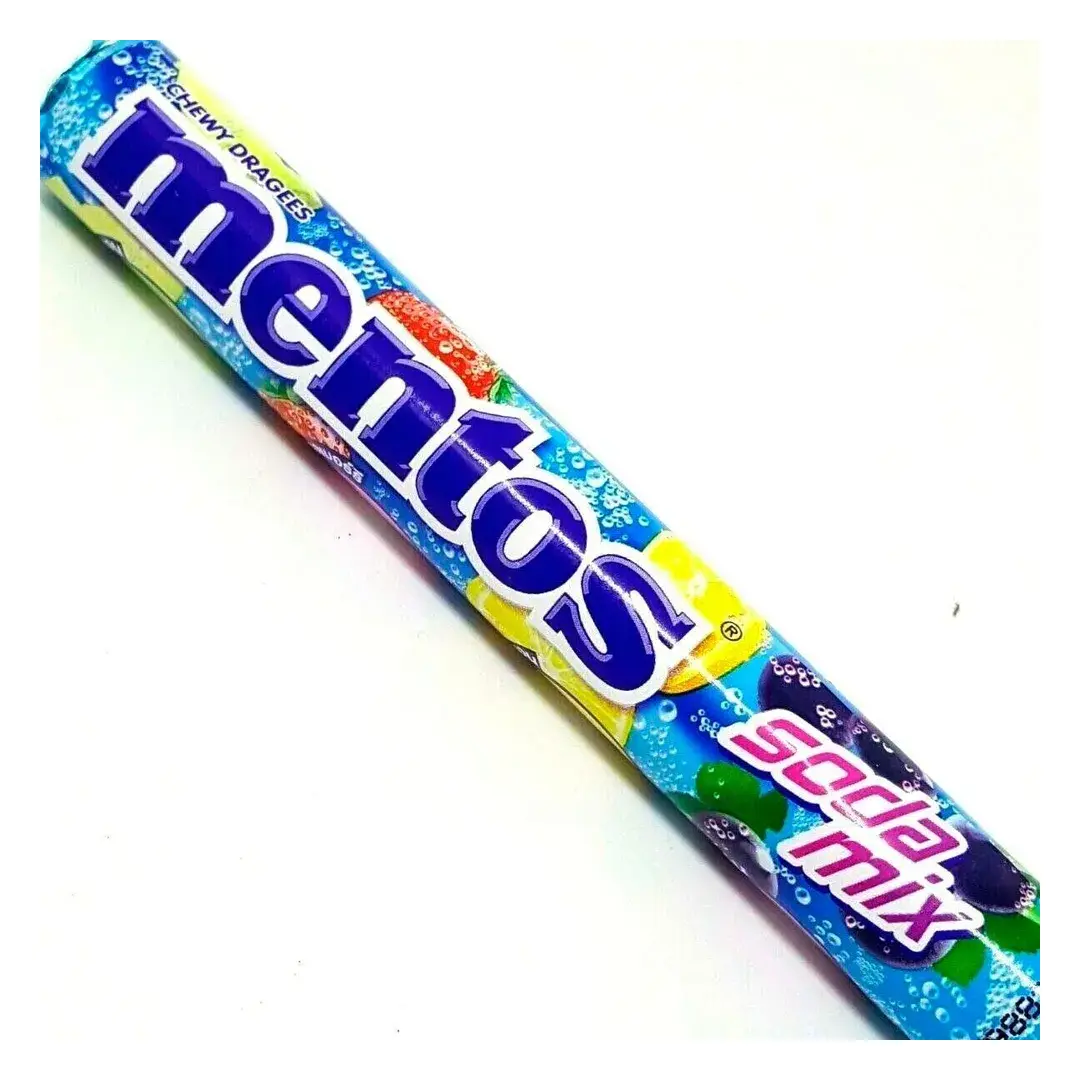 Жевательные конфеты Mentos Roll Soda Mix 37г, Индонезия, изображение 3
