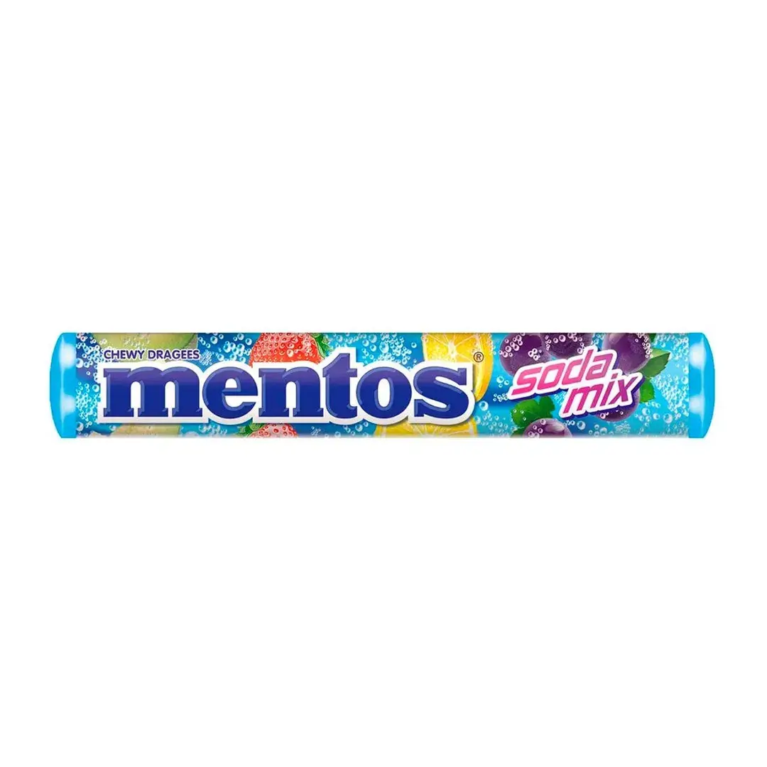 Жевательные конфеты Mentos Roll Soda Mix 37г, Индонезия