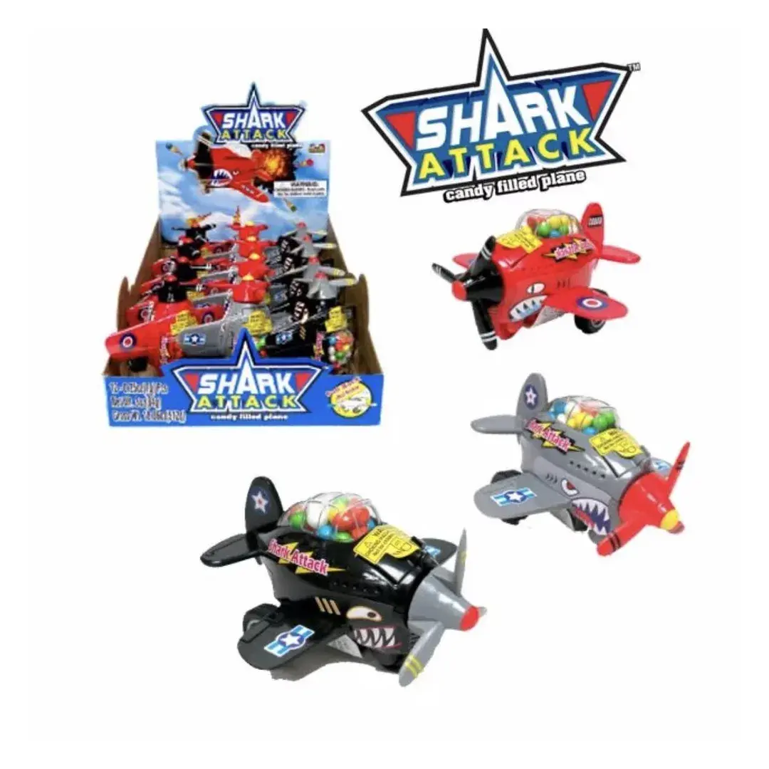 Конфеты и игрушка самолет Kidsmania Shark Attack 7г, Китай, изображение 2