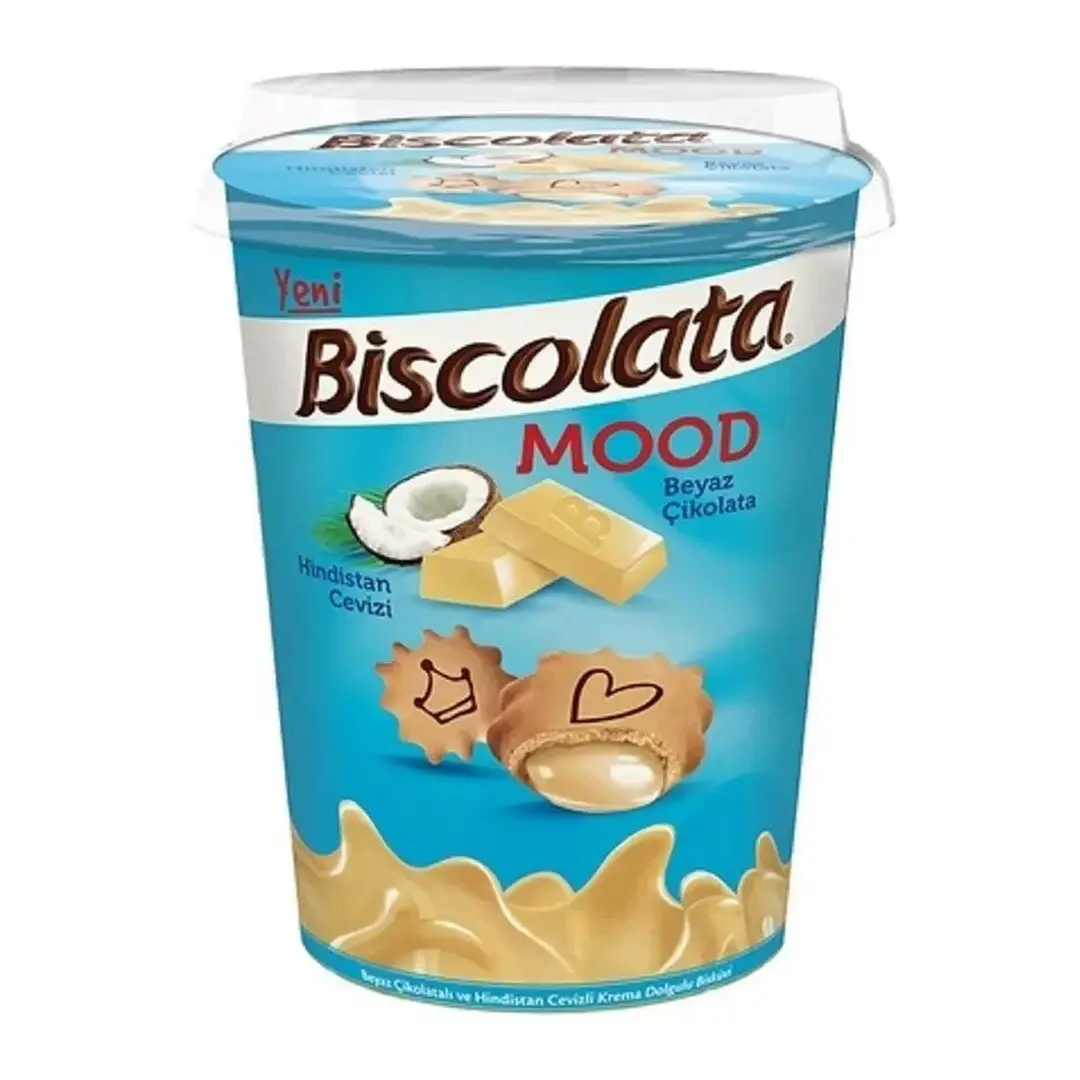 Печенье Biscolata Mood Coconut с кокосовой начинкой 115 гр