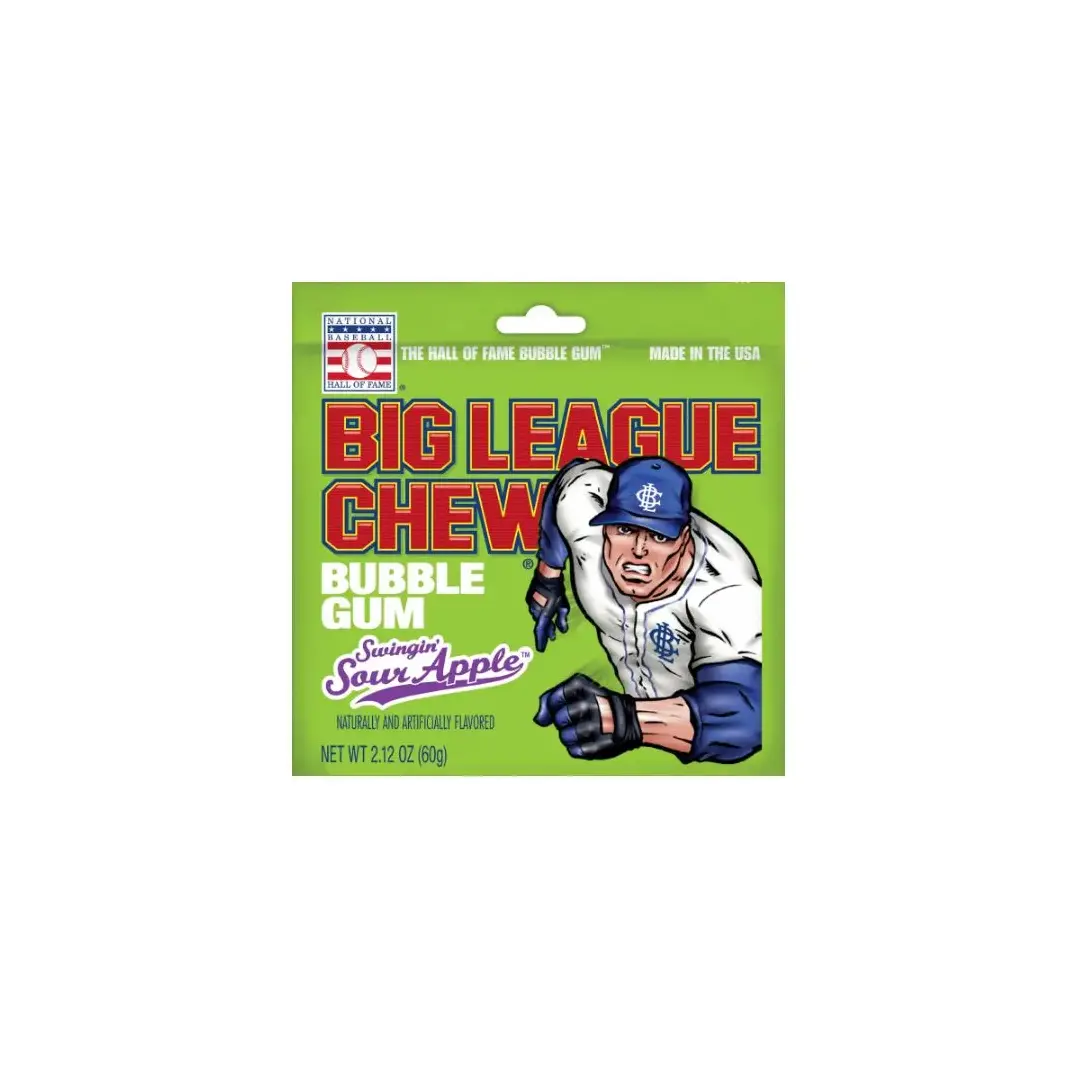 Жевательная резинка Big League Apple Bubble Gum яблоко 60г