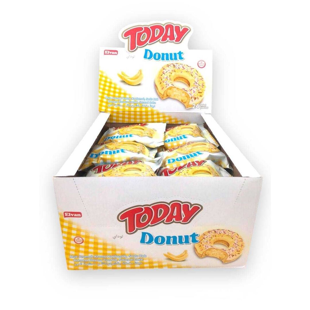 Пончик TODAY Donut Banana с банановой начинкой 40г*24штуки, изображение 4