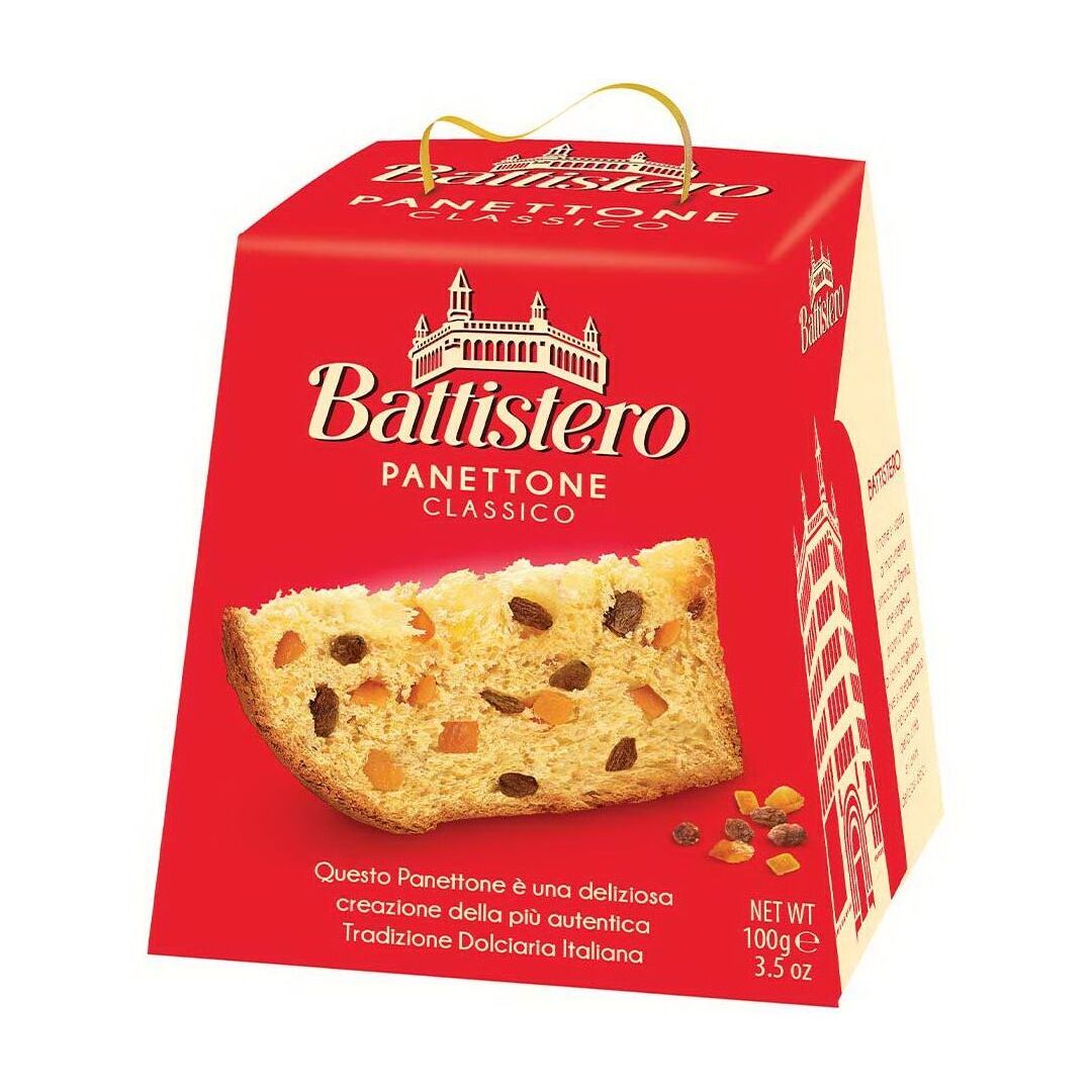 Панеттоне(кулич) BATTISTERO с изюмом и цукатами на сливочном масле 100г