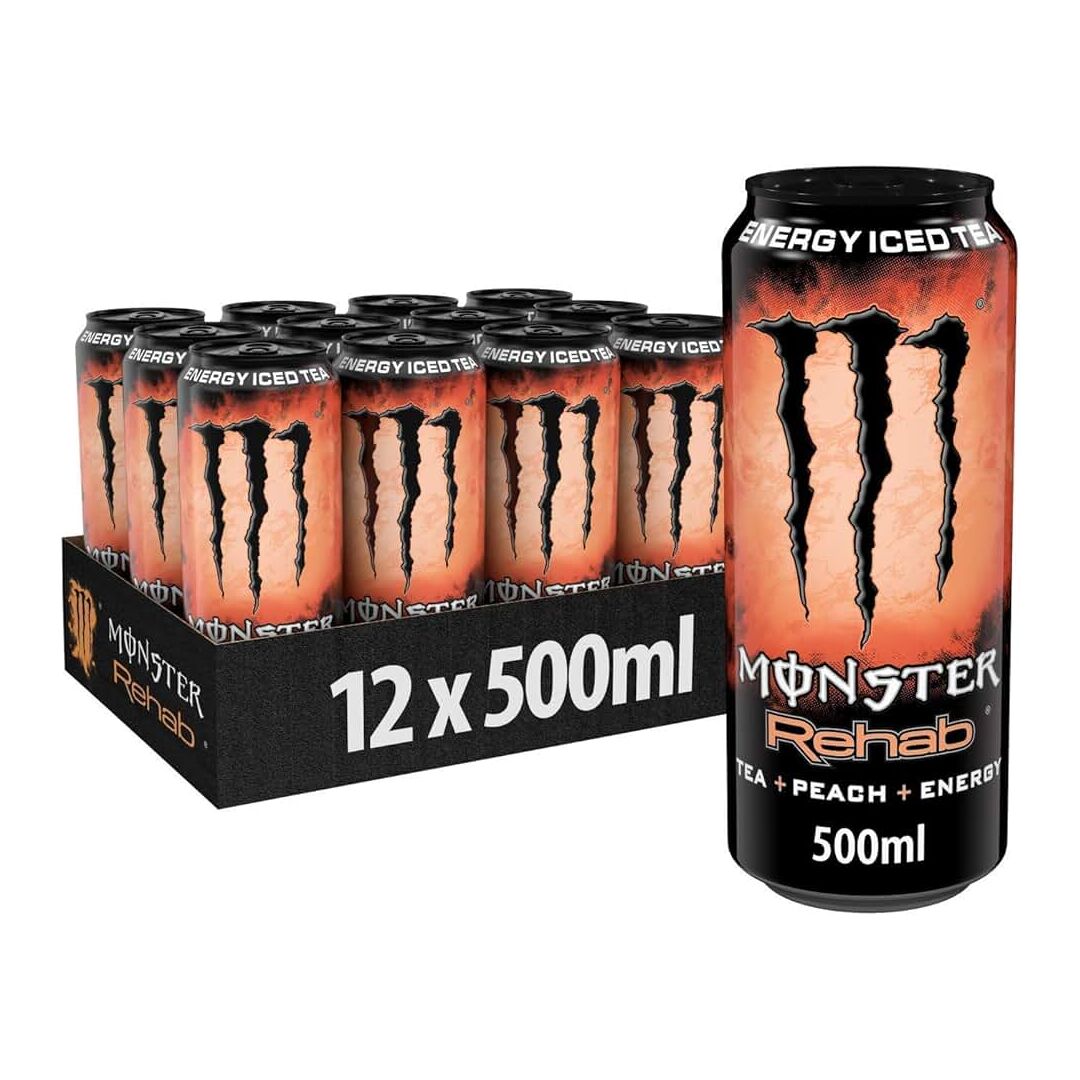 Энергетический напиток Monster Energy Peach Rehab Монстер Энерджи рехаб со вкусом персика 500мл, Ирландия, изображение 2