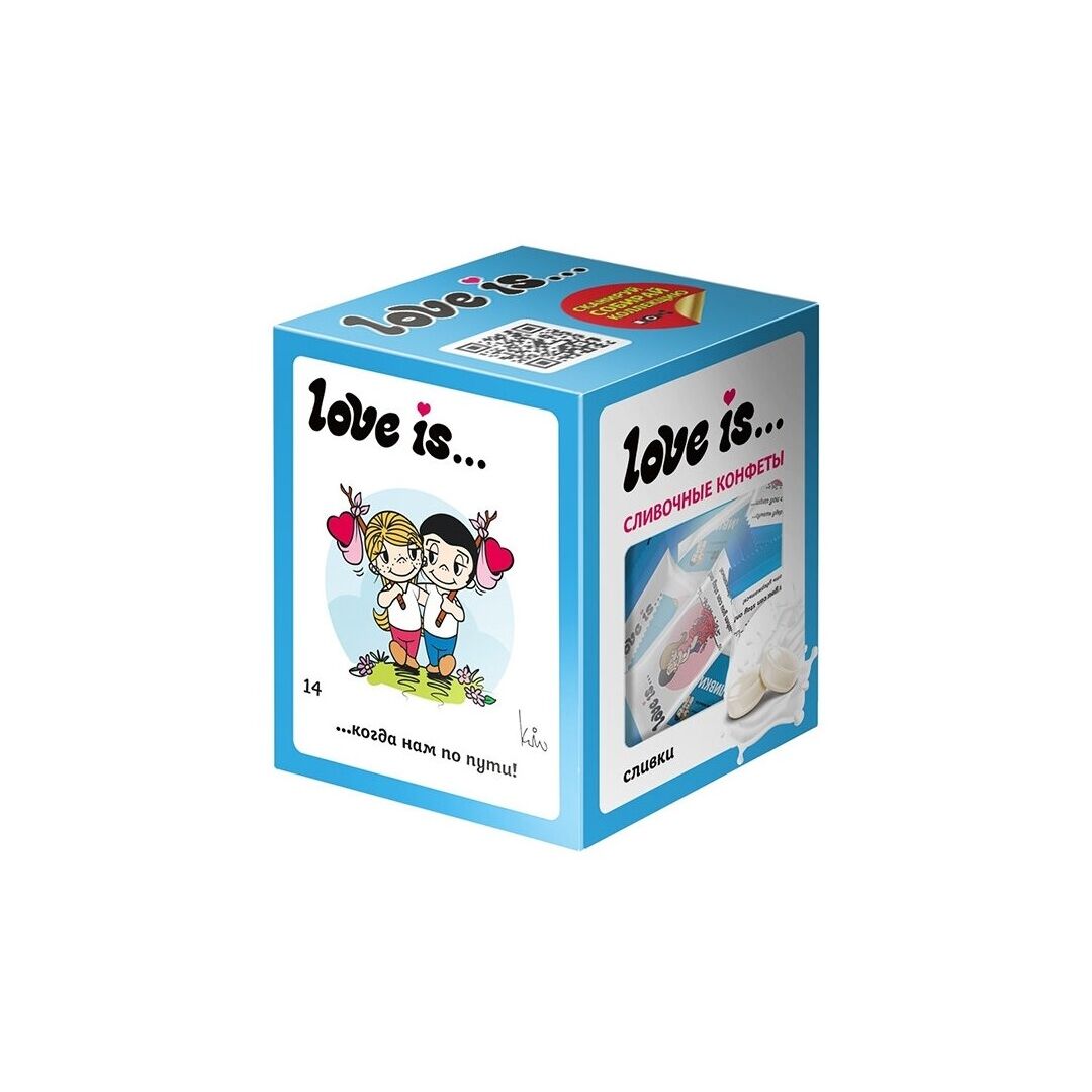 Сливочные жевательные конфеты Love is со вкусом сливок 105г, Турция, изображение 3