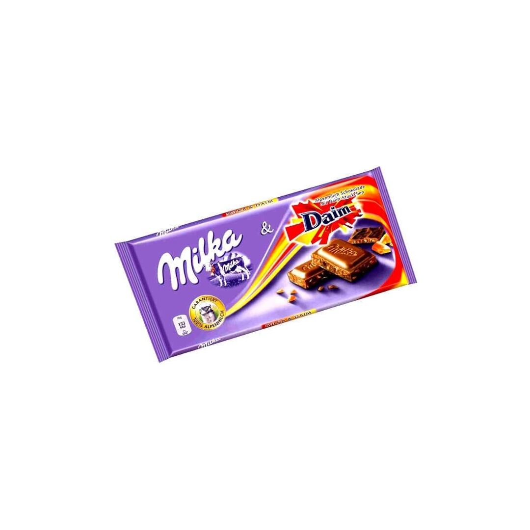 Milka (Милка) Daim 100 гр. - Молочный шоколад с нежнейшей карамелью, изображение 2