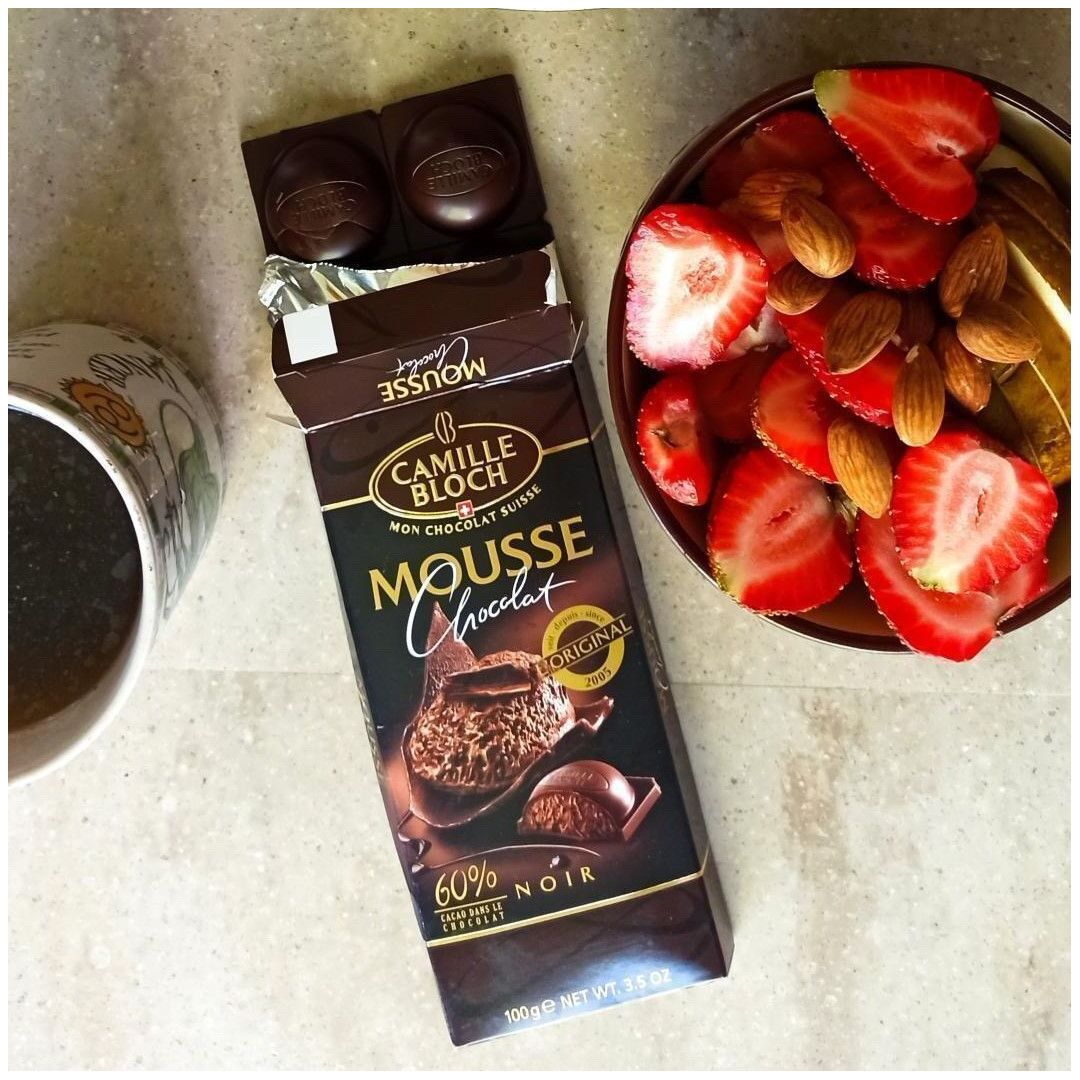 Горький шоколад MOUSSE NOIR с начинкой из шоколадного мусса 100г, изображение 2