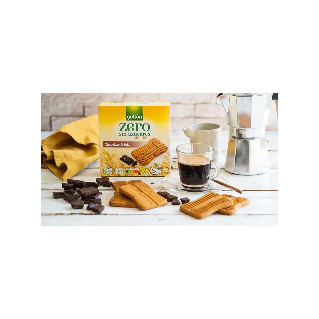 Печенье с шоколадом и соей без сахара GULLON 144г, изображение 2