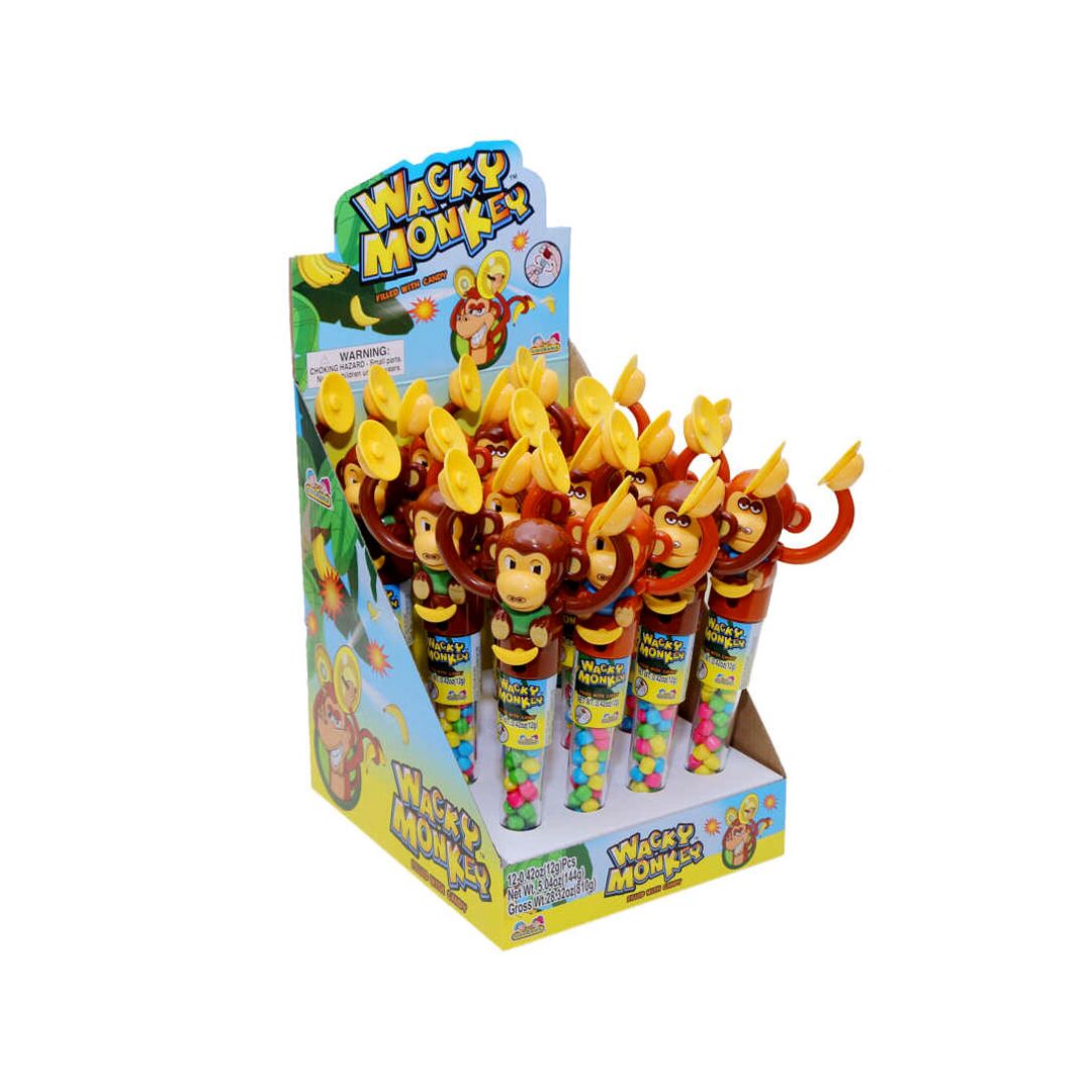 Kidsmania Wacky Monkey Леденцовая карамель с игрушкой Ваки Манки 12г, Китай, изображение 2