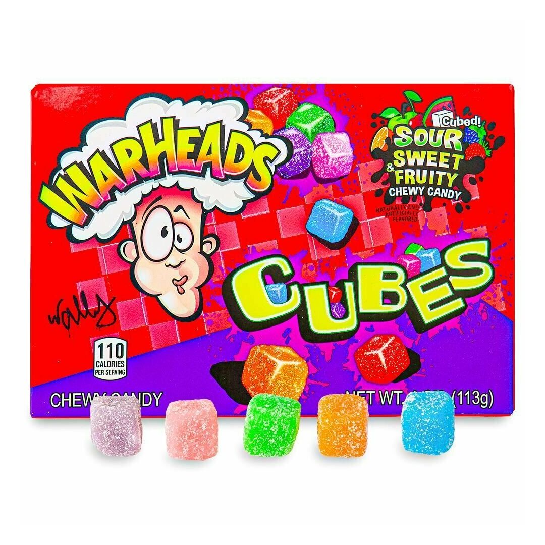 Конфеты Warheads Chewy Кислые кубики 113,5г, США, изображение 2