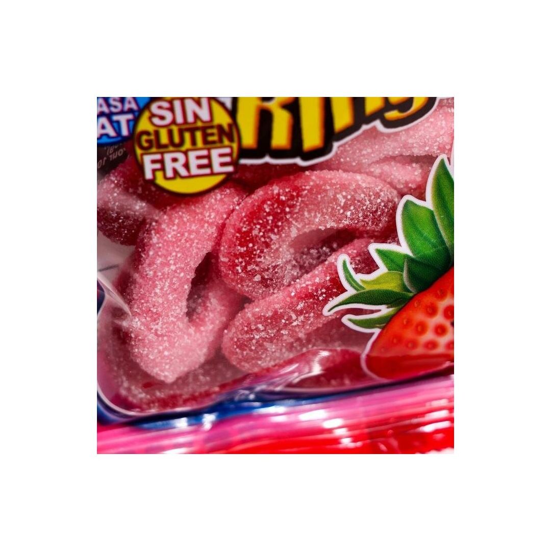 Жевательный мармелад FINI Strawberry rings клубничные кольца 100г, Испания, изображение 2