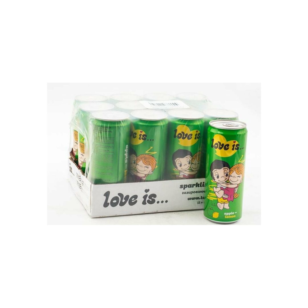 Газированный напиток Love is Яблоко - Лимон 330мл, Россия, изображение 2