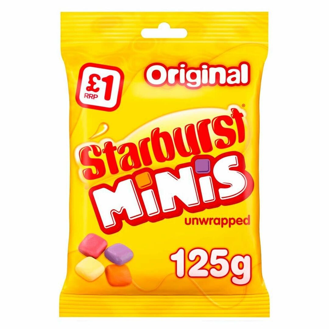 Жевательные конфеты Starburst Minis original 125г, Ирландия